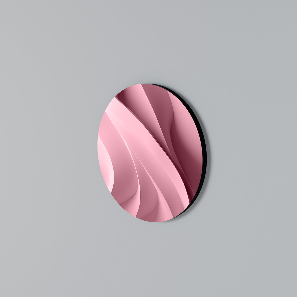 THINKING PINK Στρογγυλός πίνακας ζωγραφικής