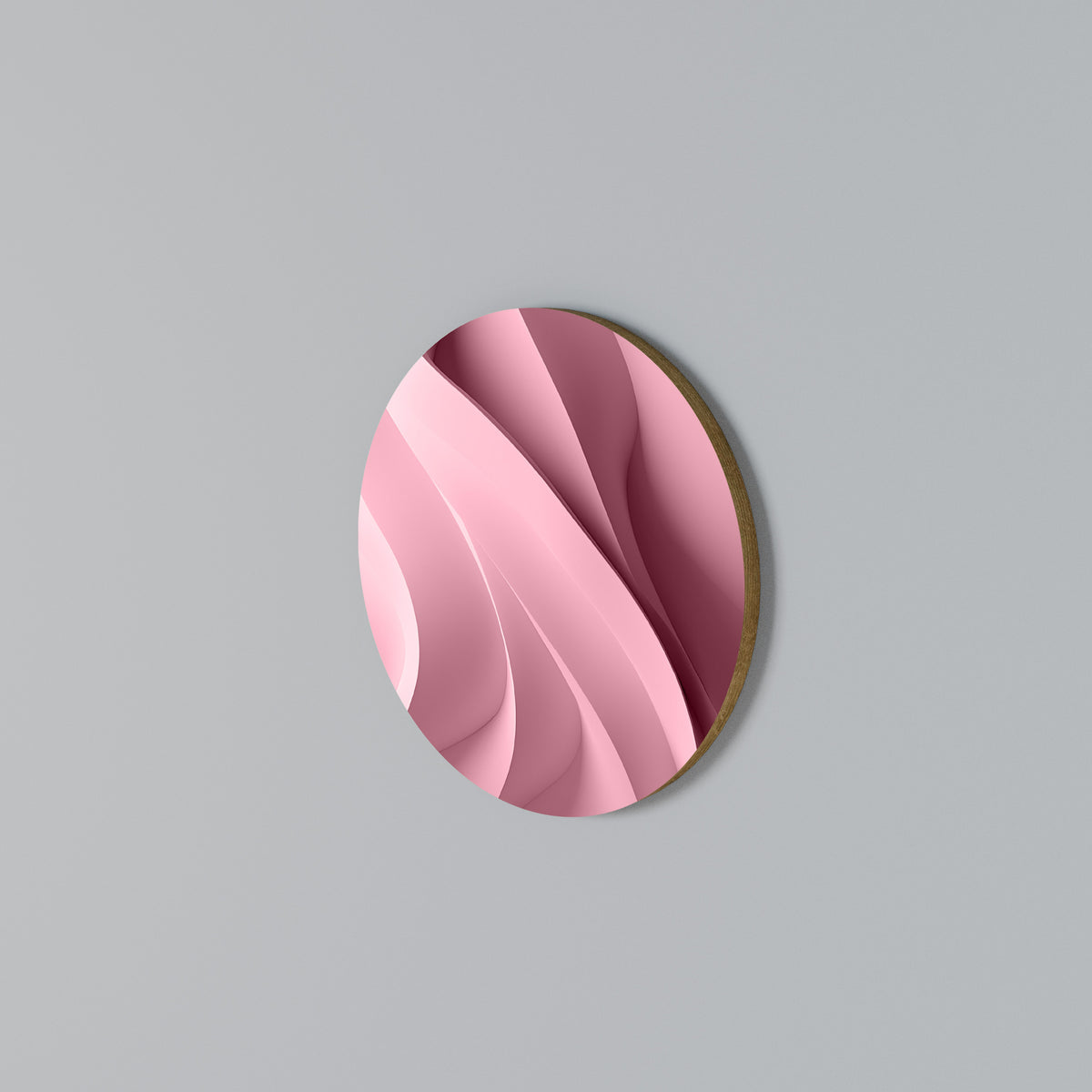 THINKING PINK Στρογγυλός πίνακας ζωγραφικής