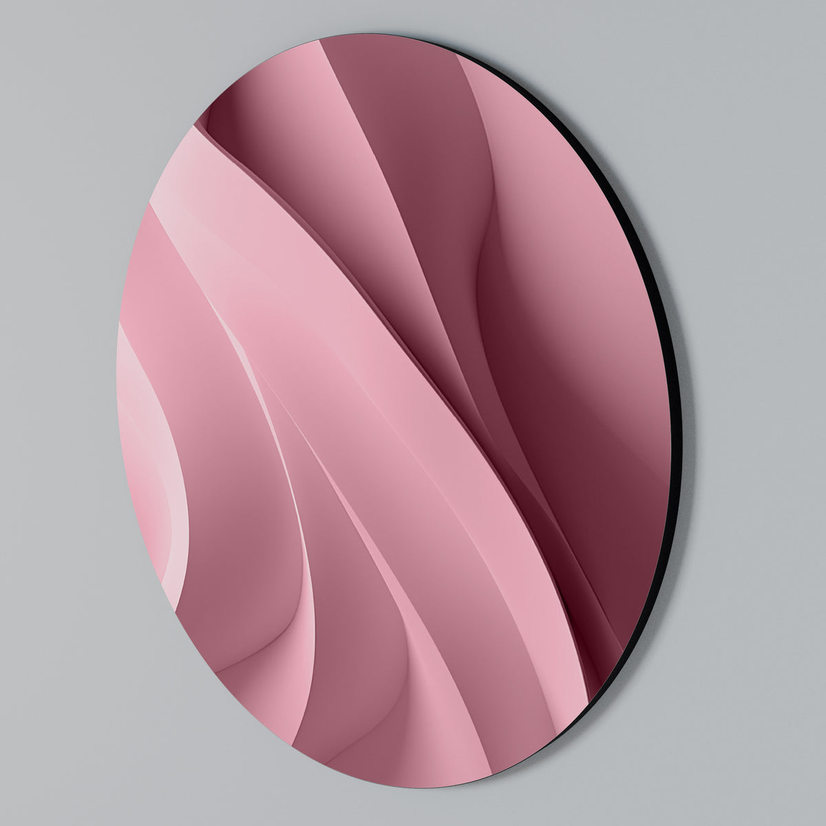 THINKING PINK Στρογγυλός πίνακας ζωγραφικής