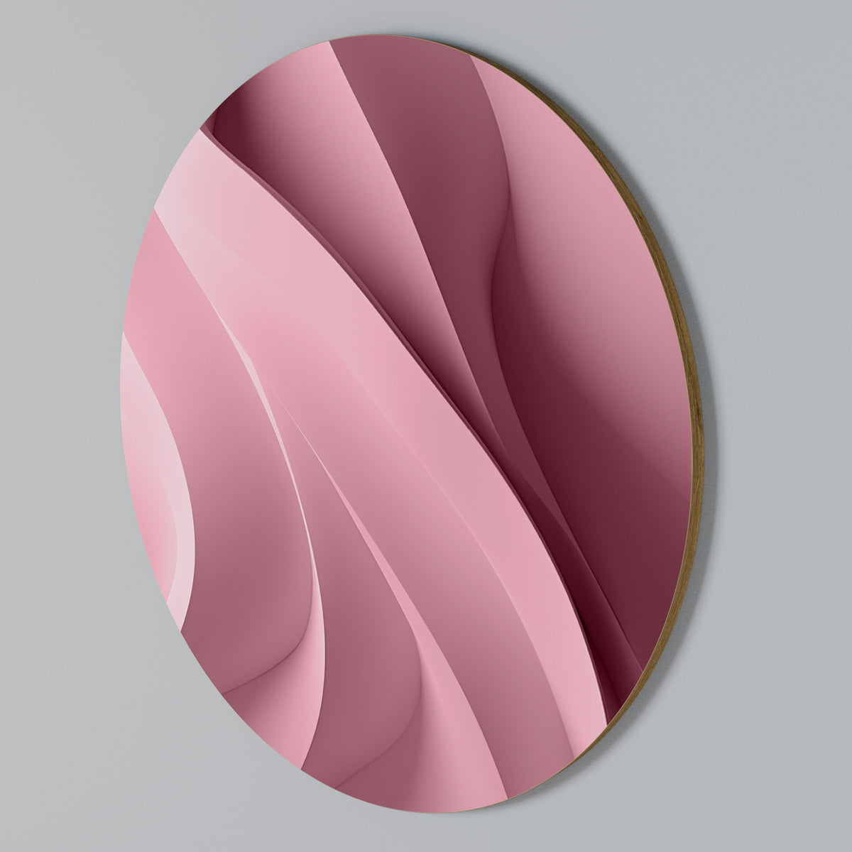 THINKING PINK Στρογγυλός πίνακας ζωγραφικής