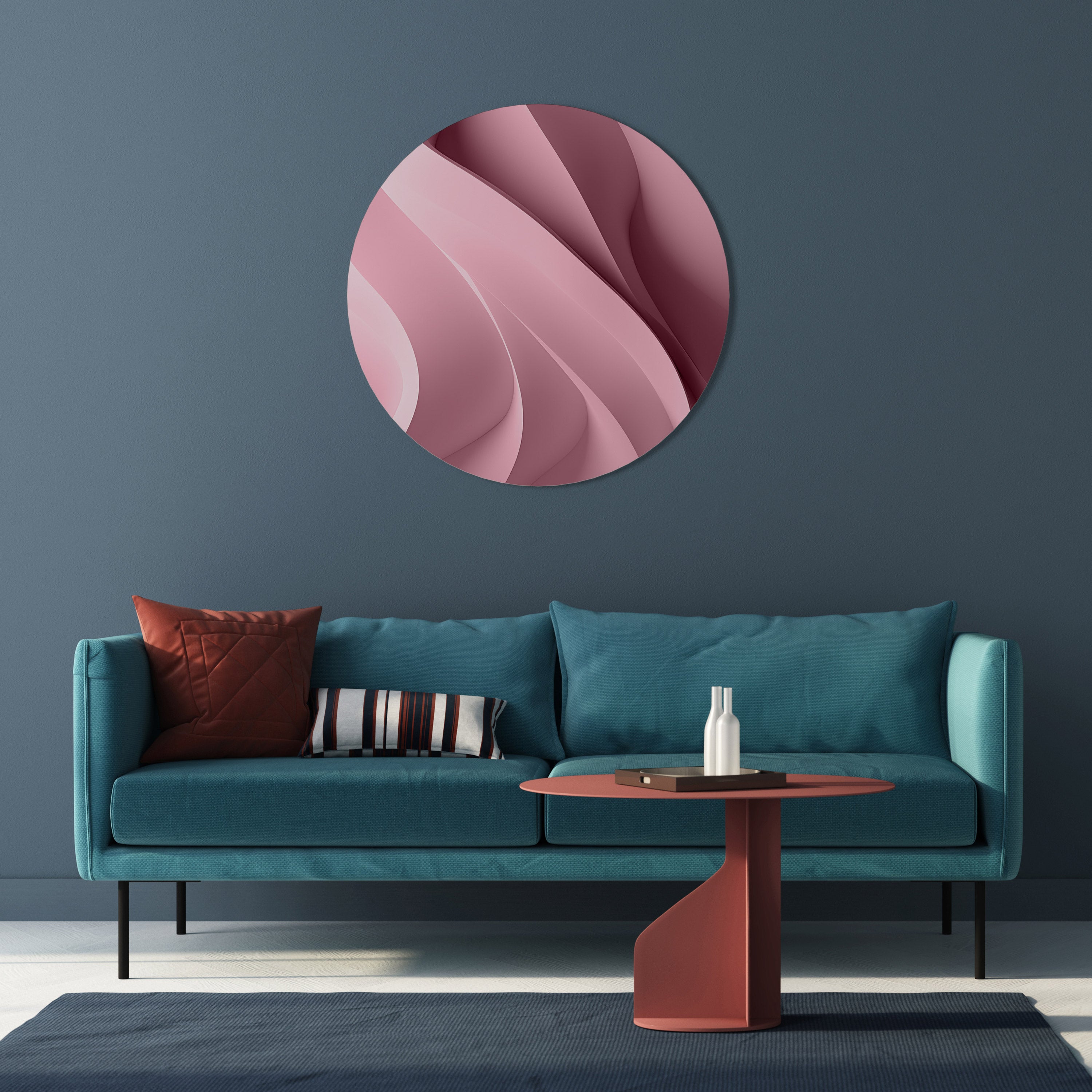 Στρογγυλή Τέχνη Τοίχου THINKING PINK