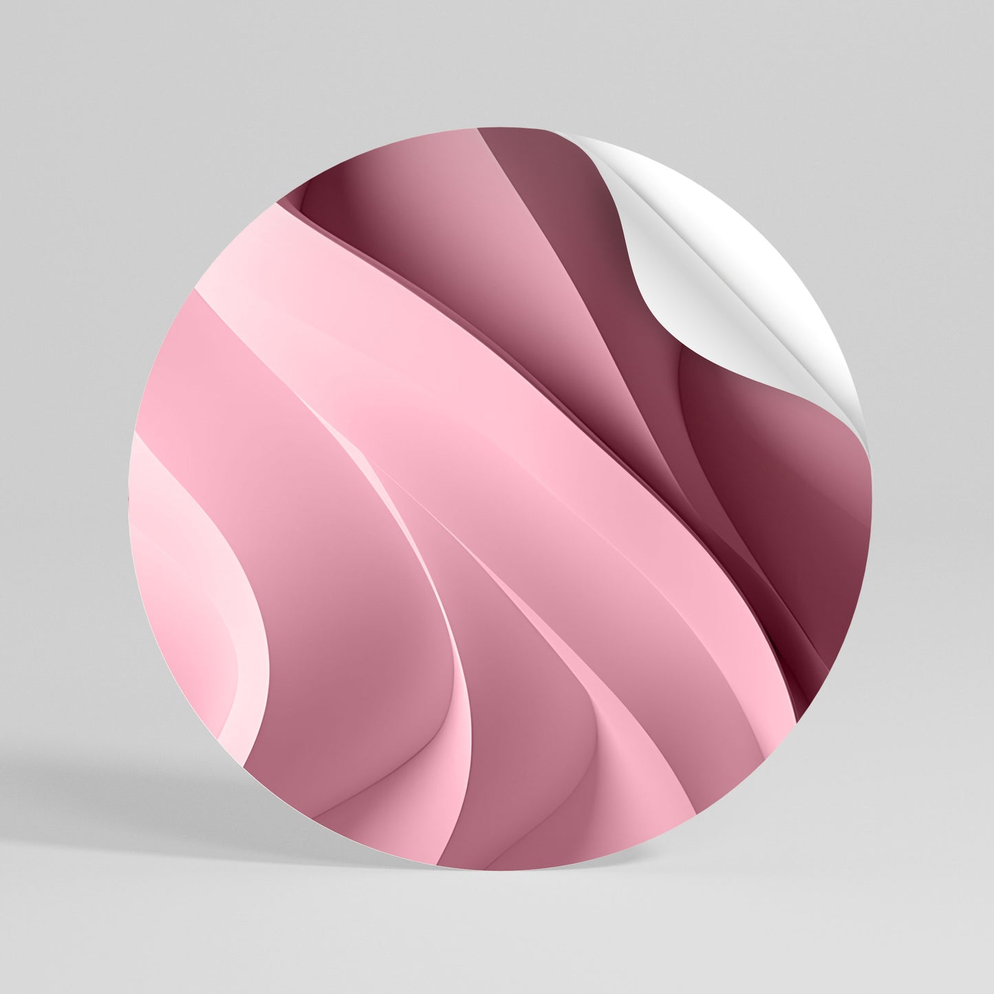 THINKING PINK Αυτοκόλλητη Αφίσα στρογγυλή