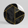 GLINTING GEOMETRIC DREAMS Peel and Stick Round Sticker