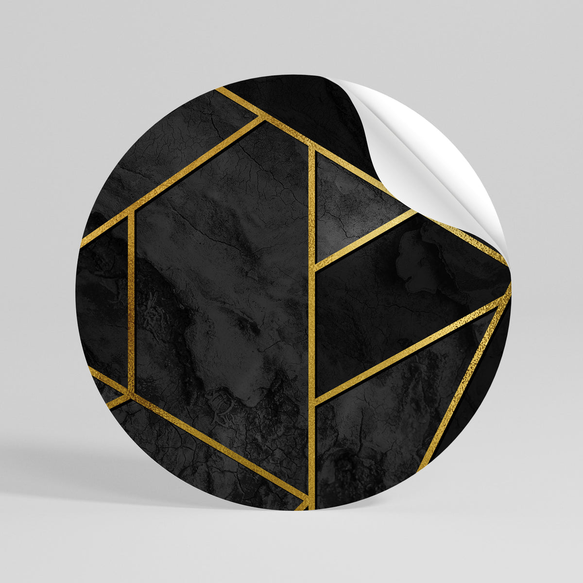 GLINTING GEOMETRIC DREAMS Αυτοκόλλητη Αφίσα στρογγυλή