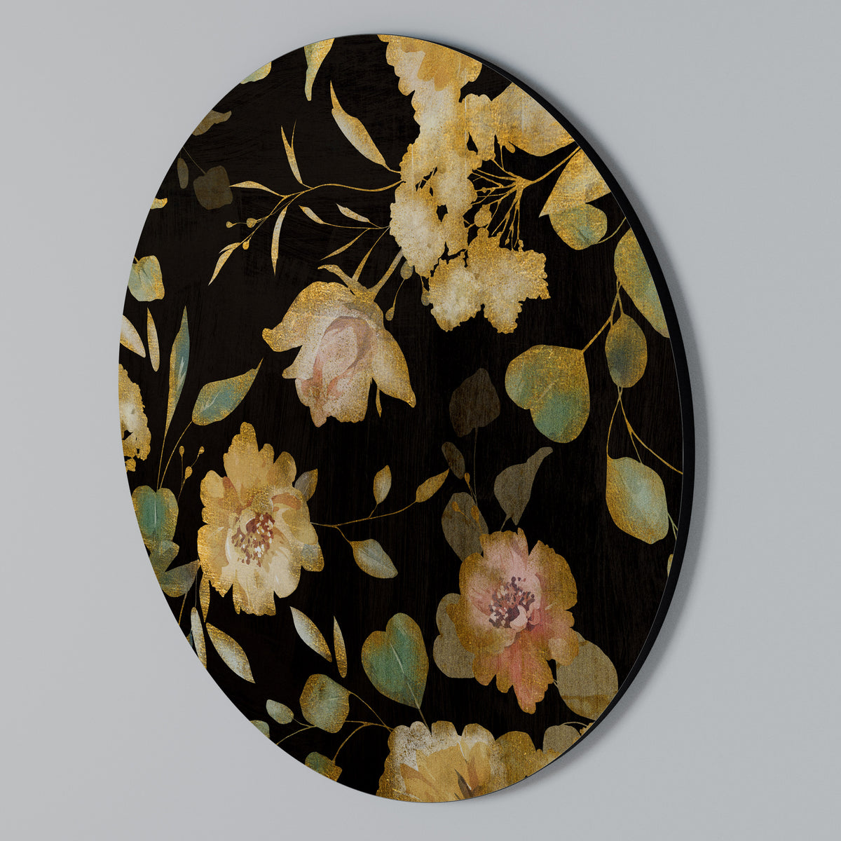 MODEST FLORAL Στρογγυλός πίνακας ζωγραφικής