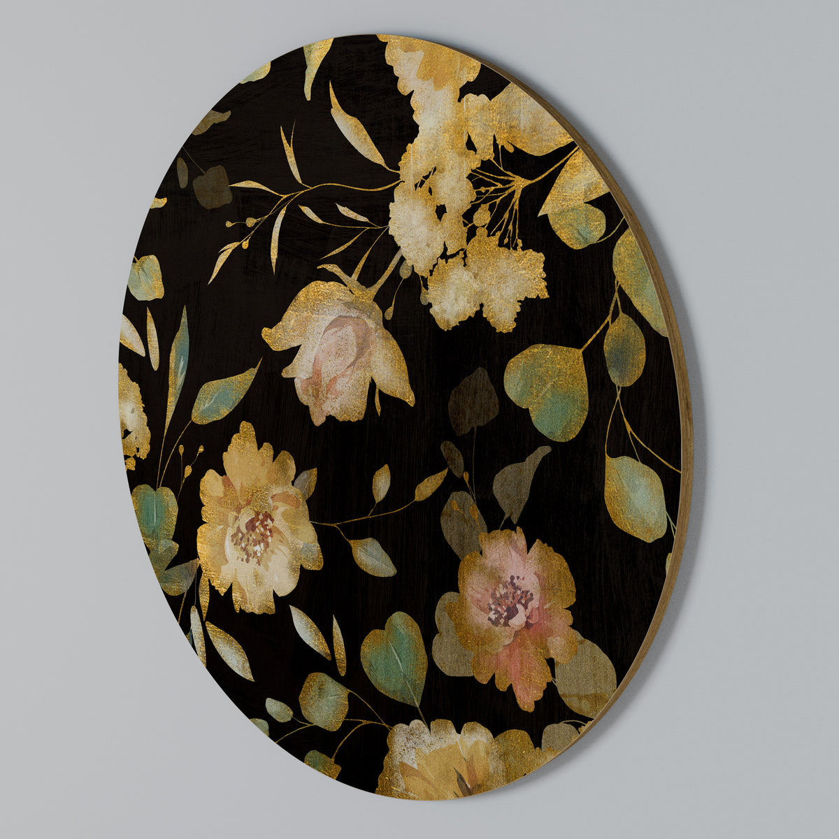 MODEST FLORAL Στρογγυλός πίνακας ζωγραφικής