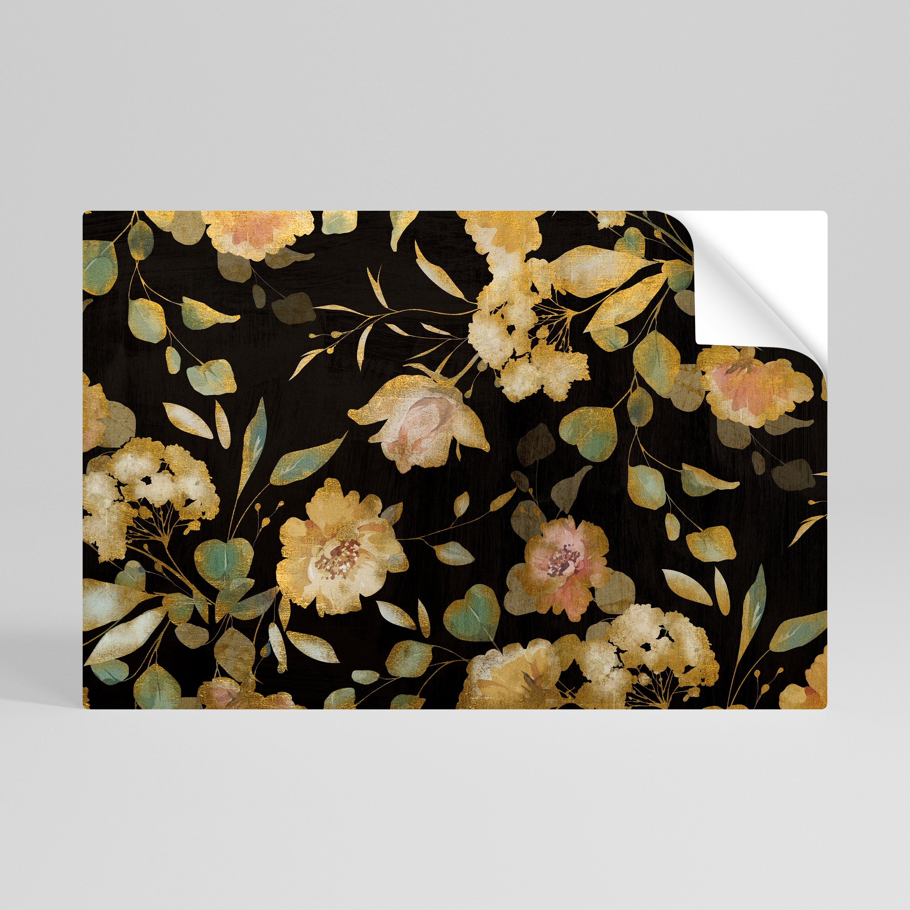 MODEST FLORAL Οριζόντια αφίσα με ξεφλουδισμένο και κολλημένο σχέδιο