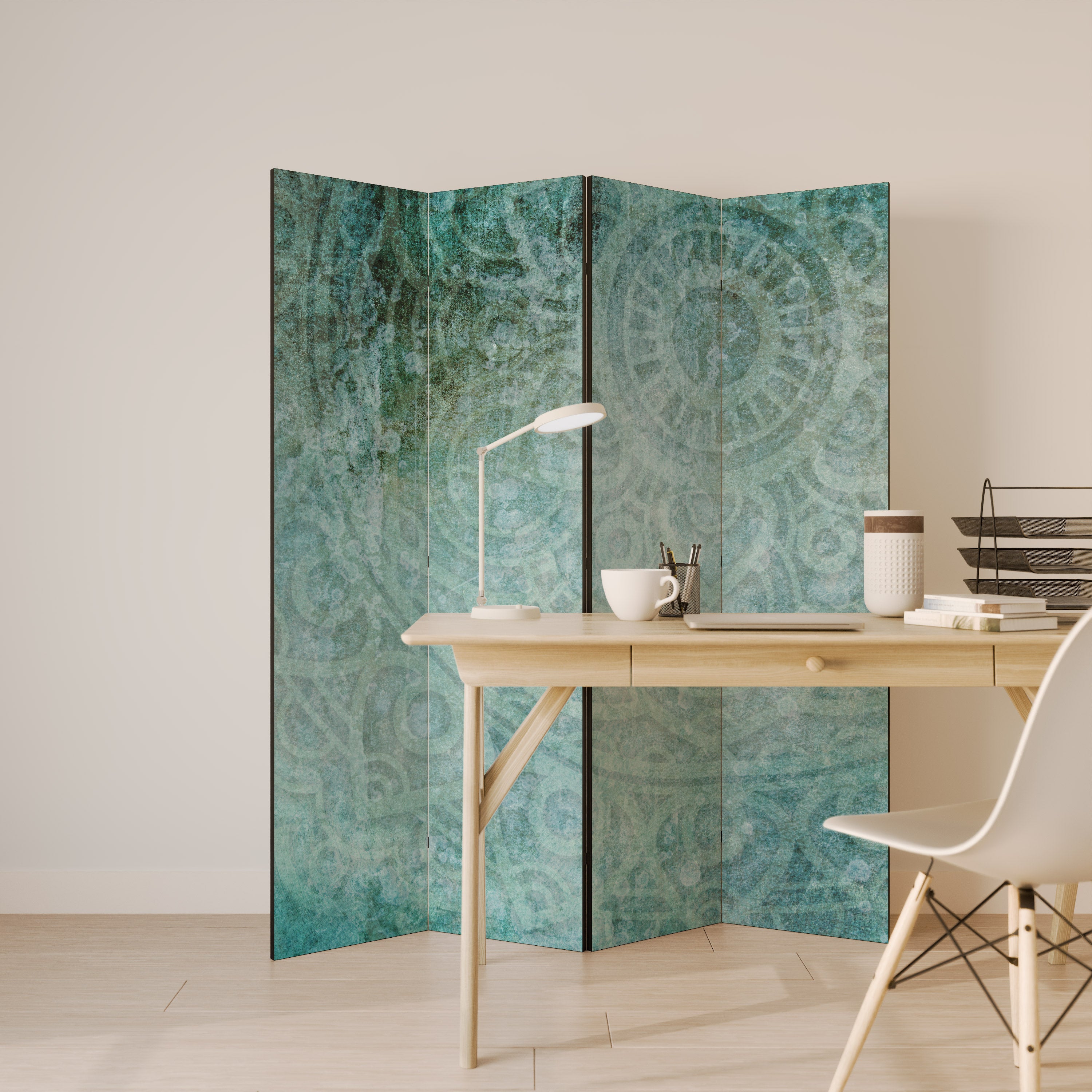 TIMELESS TEXTURAL TIDE 4-Panel Room Divider