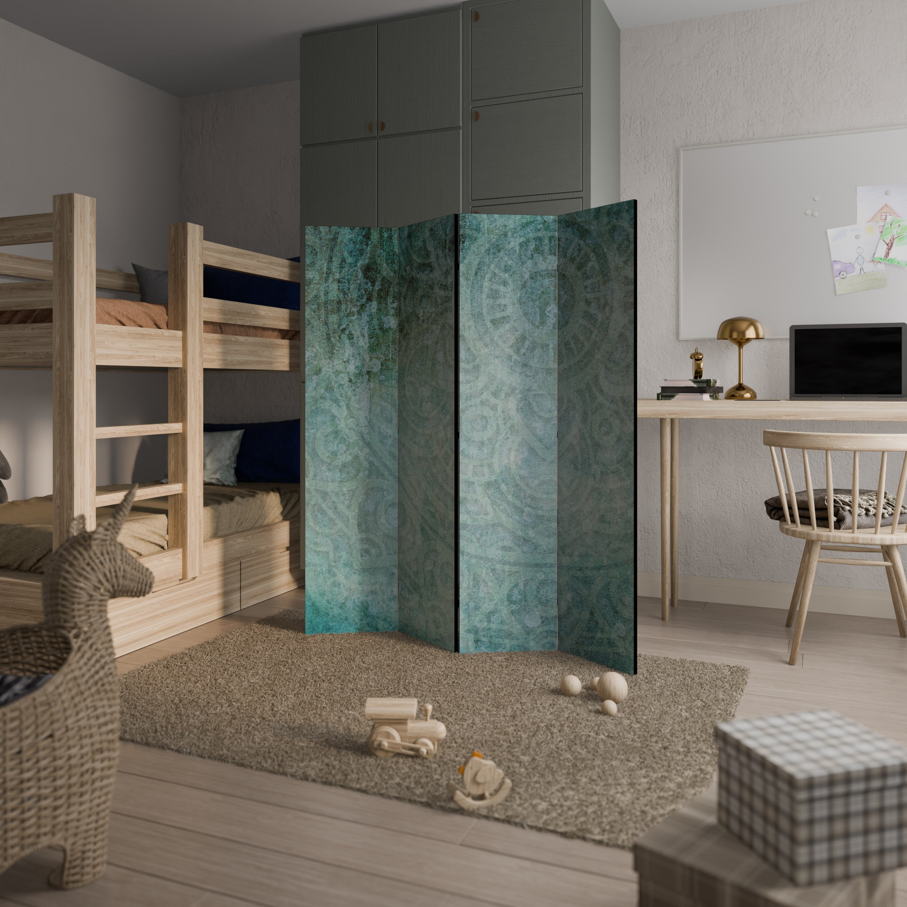 TIMELESS TEXTURAL TIDE 4-Panel Room Divider