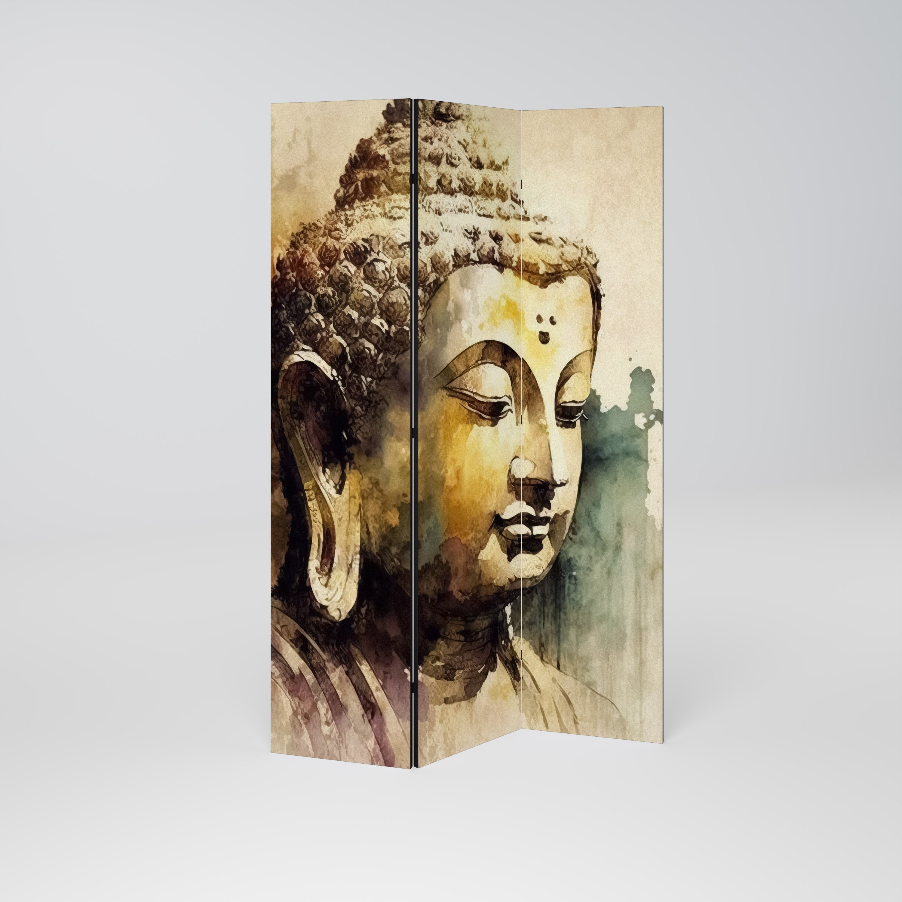 TRANQUIL BUDDHA WHISPERS Decorative 3-Panel Room Divider