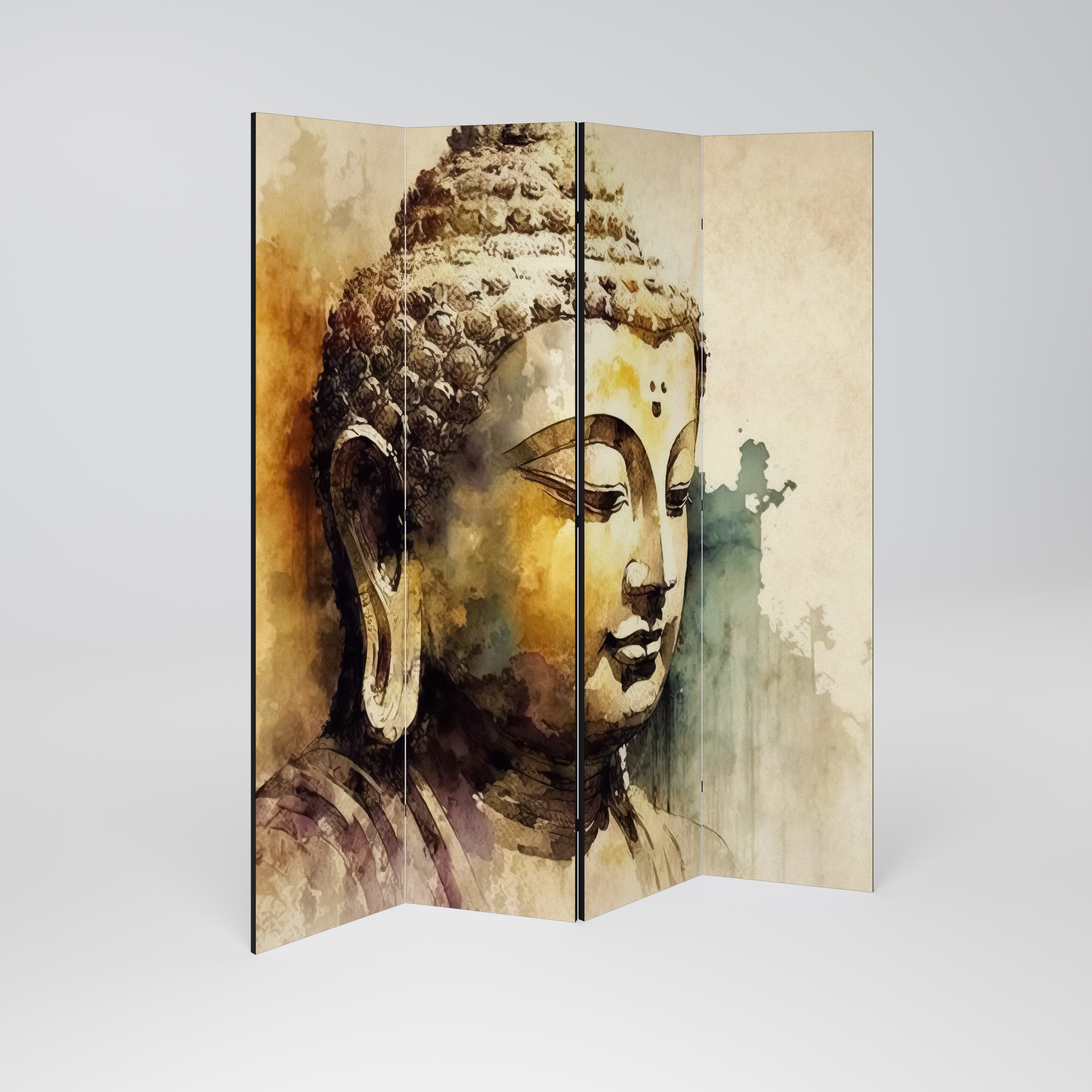TRANQUIL BUDDHA WHISPERS 4-Panel Room Divider