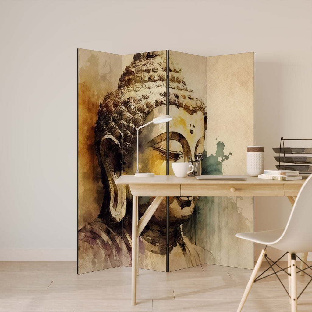 Διακοσμητικό διαχωριστικό δωματίου TRANQUIL BUDDHA WHISPERS 4 πάνελ