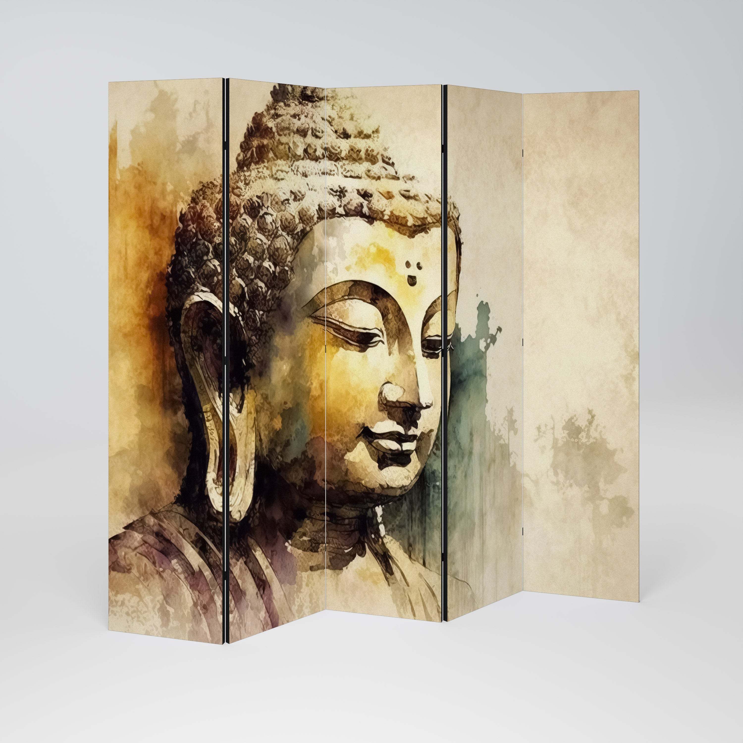 TRANQUIL BUDDHA WHISPERS 5-Panel Room Divider