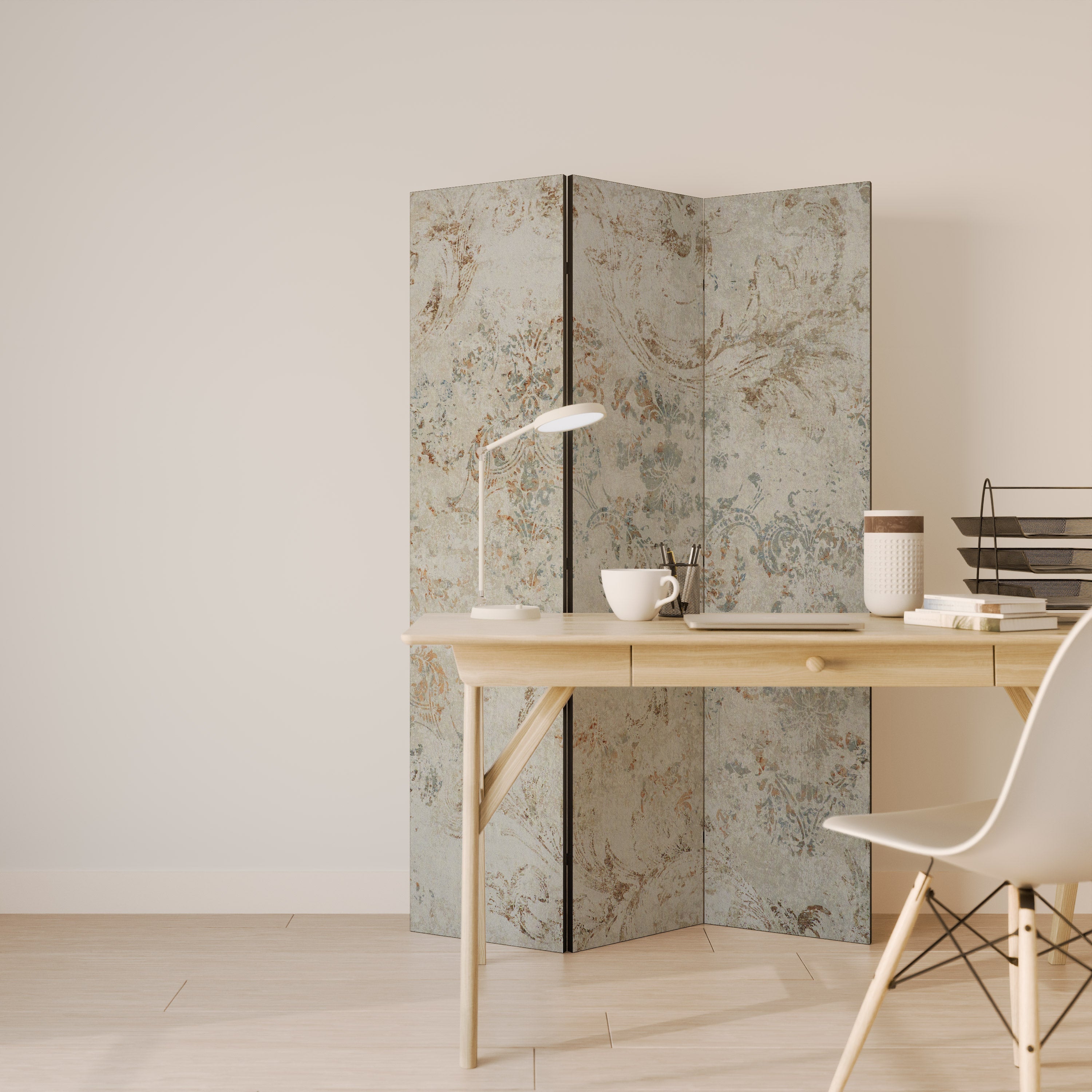 FADED ELEGANCE Decorative 3-Panel Room Divider