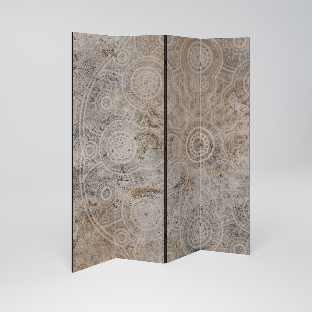 ENIGMATIC PATTERNS Decorative 4-Panel Room Divider
