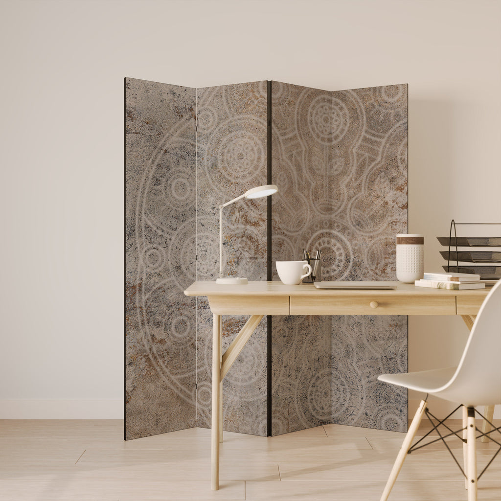 ENIGMATIC PATTERNS Decorative 4-Panel Room Divider