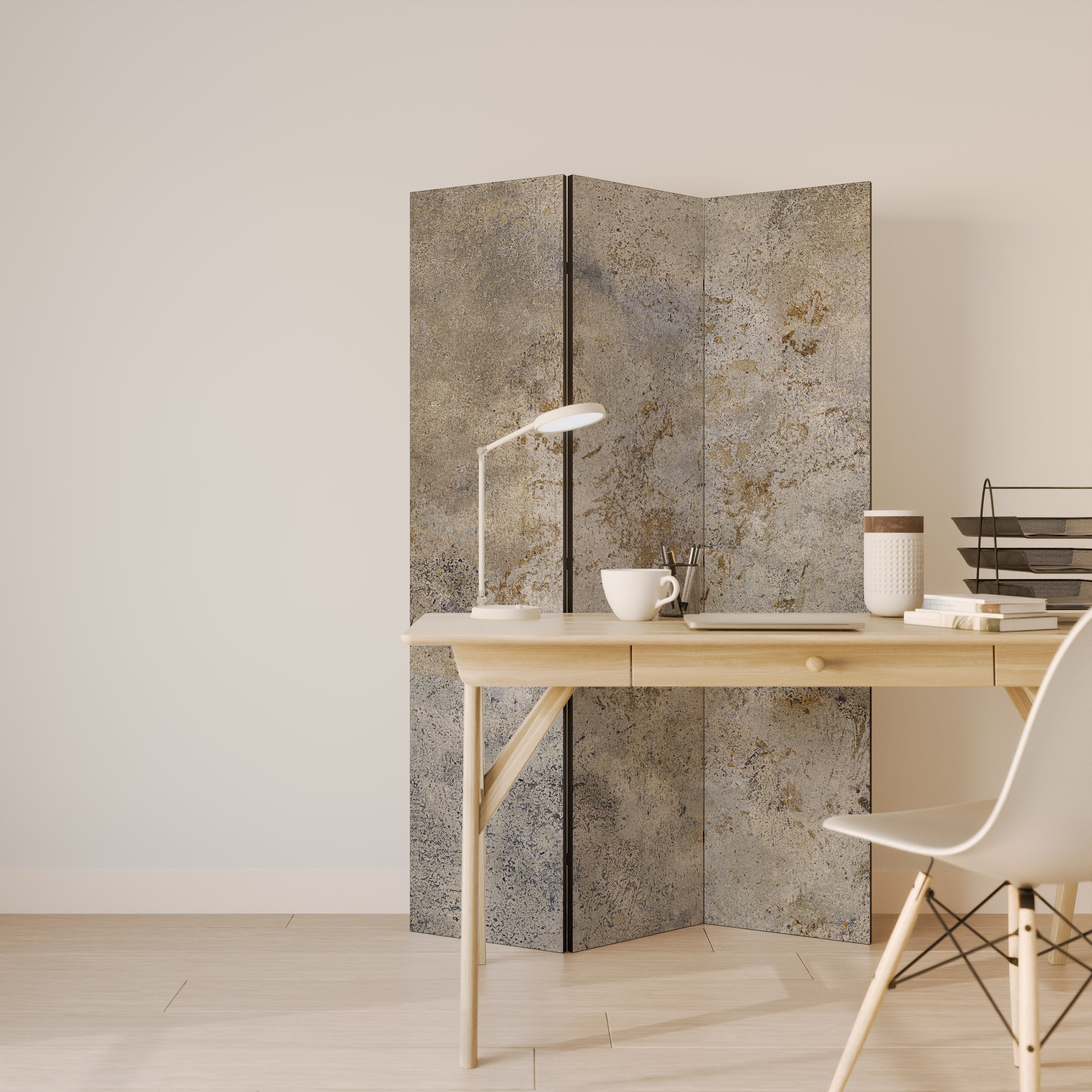 ABSTRACT EARTH CANVAS Διακοσμητικό παραβάν με 3 πάνελ