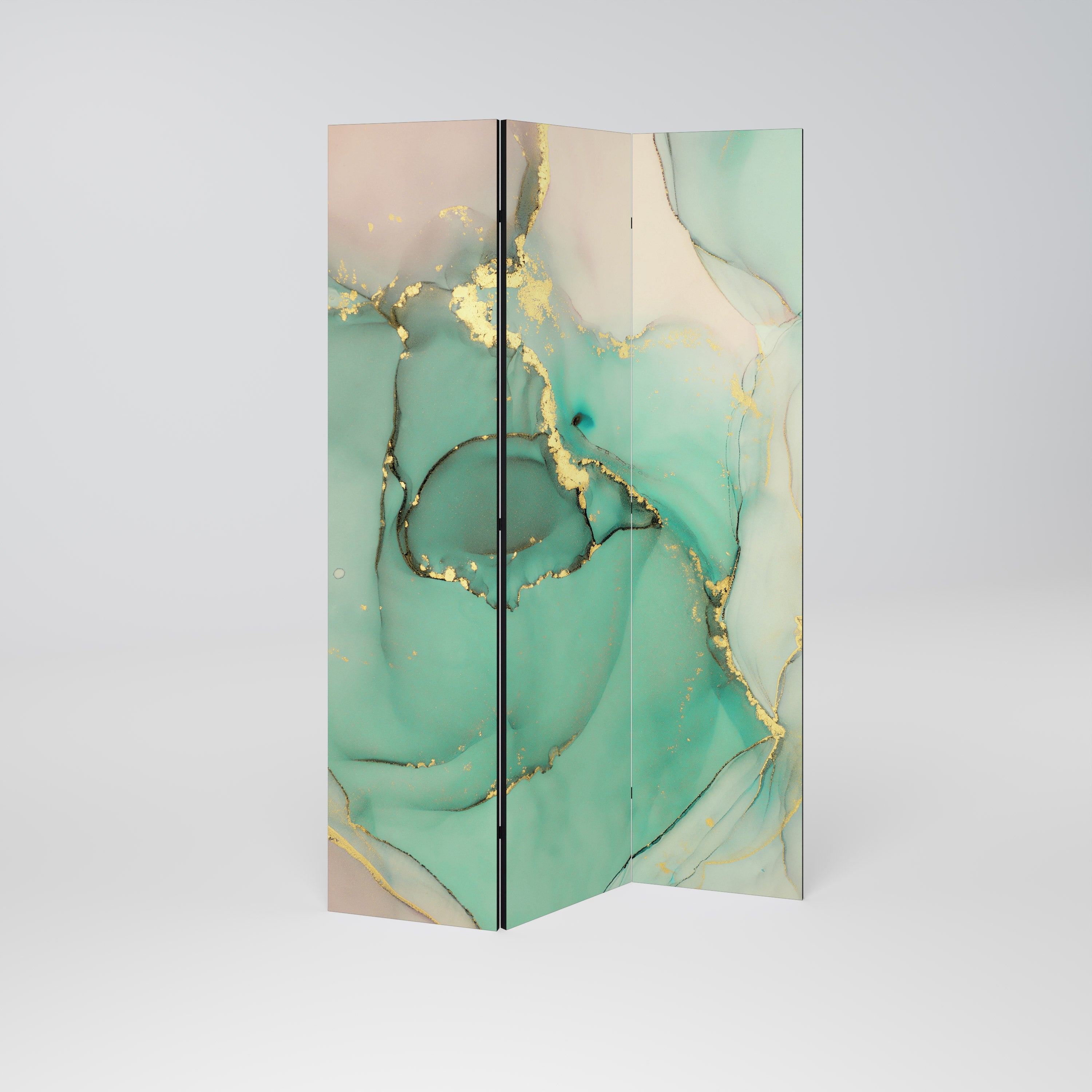 MARBLEIZED MYSTIQUE Decorative 3-Panel Room Divider