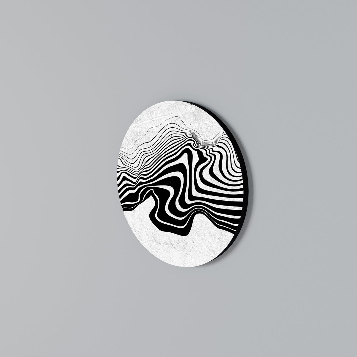 MONOCHROME MIRAGE Στρογγυλός πίνακας ζωγραφικής