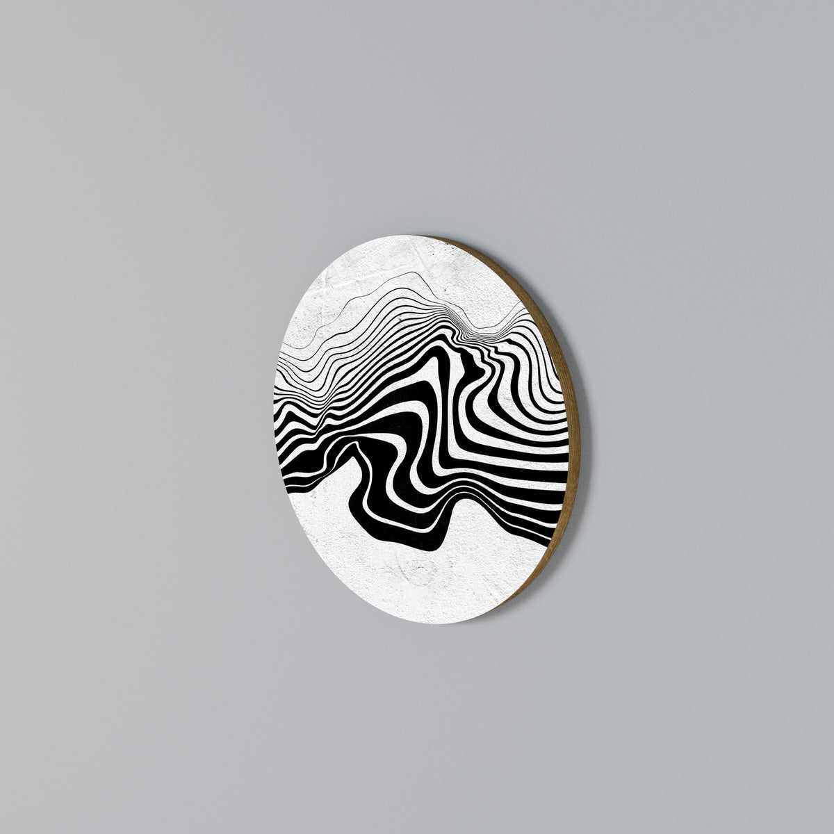 MONOCHROME MIRAGE Στρογγυλός πίνακας ζωγραφικής
