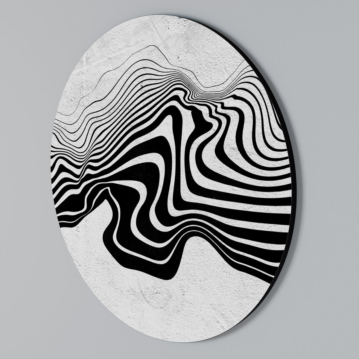 MONOCHROME MIRAGE Στρογγυλός πίνακας ζωγραφικής