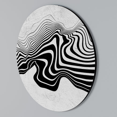 MONOCHROME MIRAGE Στρογγυλός πίνακας ζωγραφικής