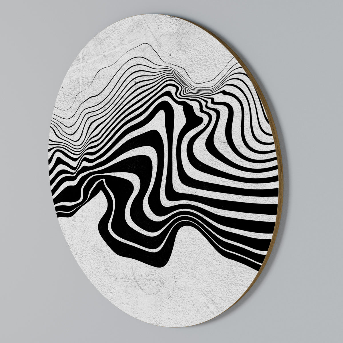 MONOCHROME MIRAGE Στρογγυλός πίνακας ζωγραφικής