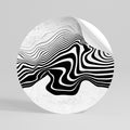 MONOCHROME MIRAGE Αυτοκόλλητη Αφίσα στρογγυλή