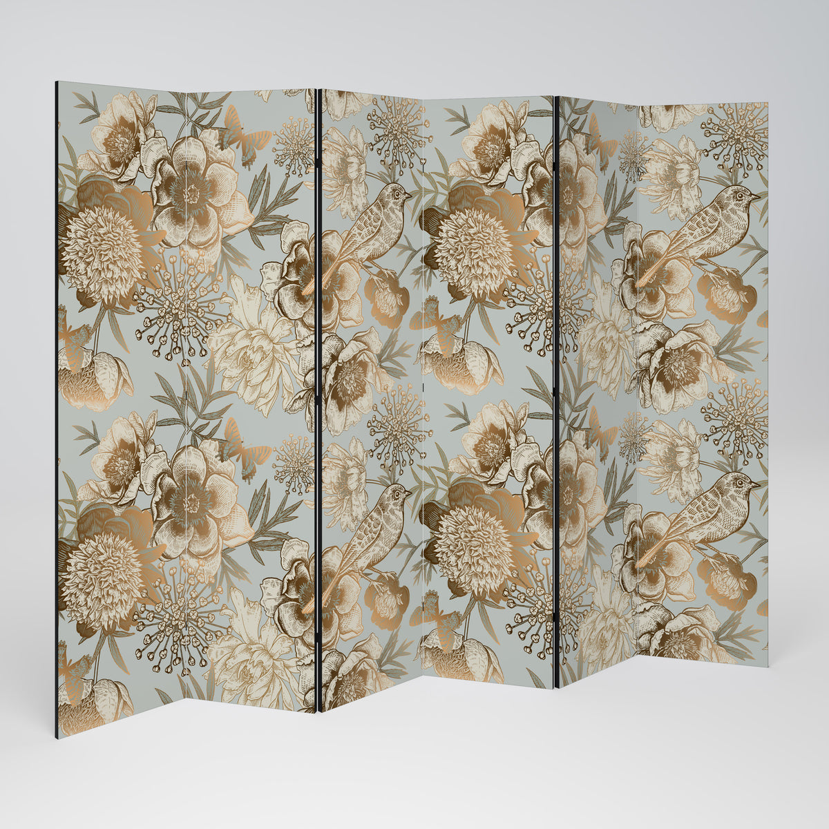 SUCCULENT WHIMSY 6-Panel Room Divider