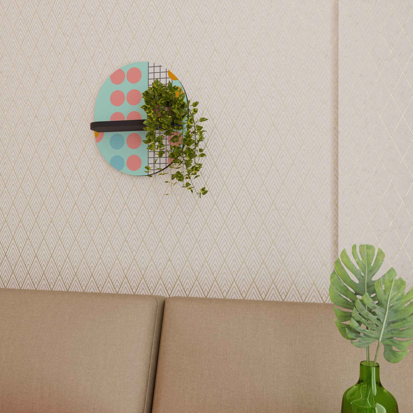 RETRO GRID Art Shelf