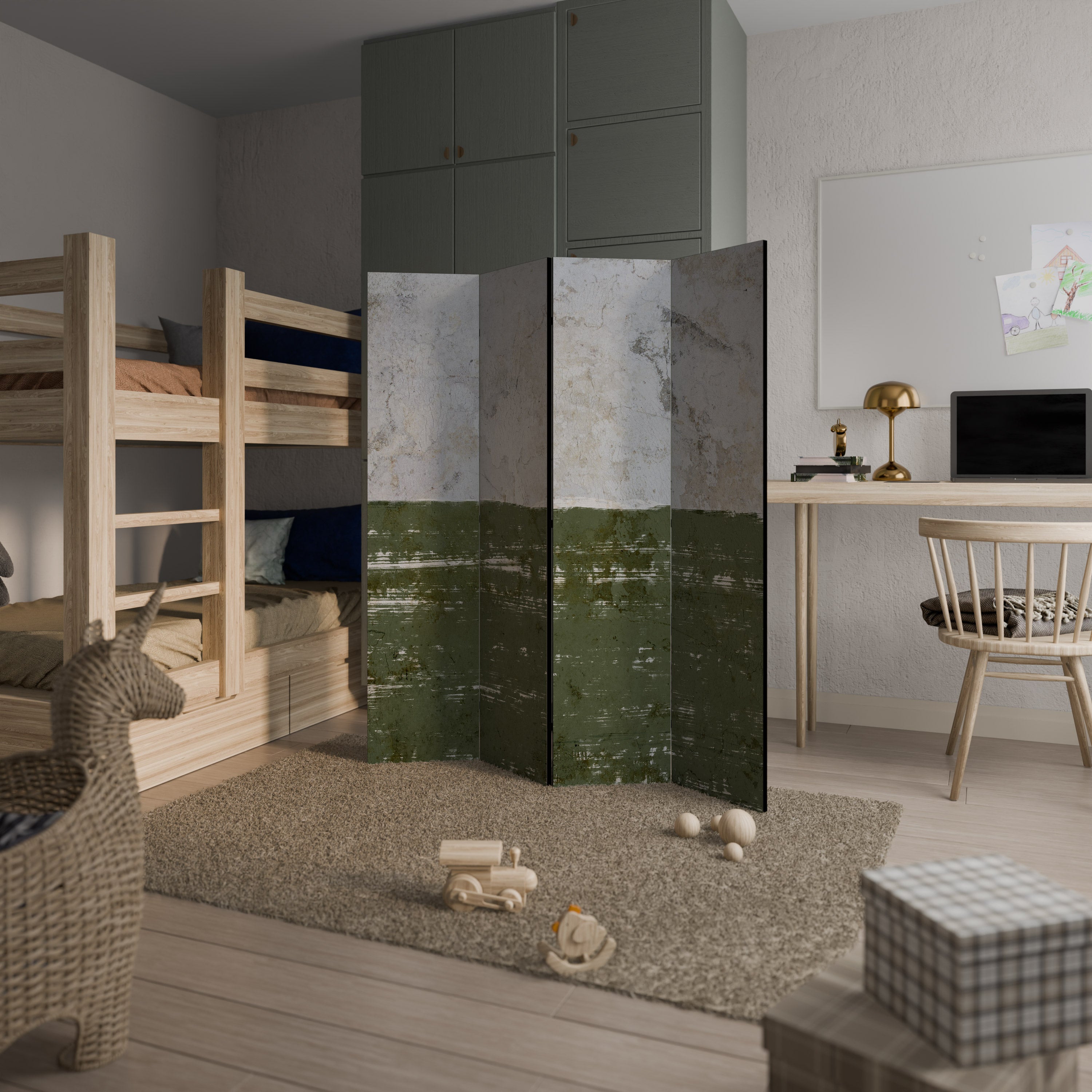 RUSTIC RADIANCE ΣΥΝΑΡΜΟΛΟΓΗΜΕΝΟ Διακοσμητικό διαχωριστικό δωματίου 4 πάνελ