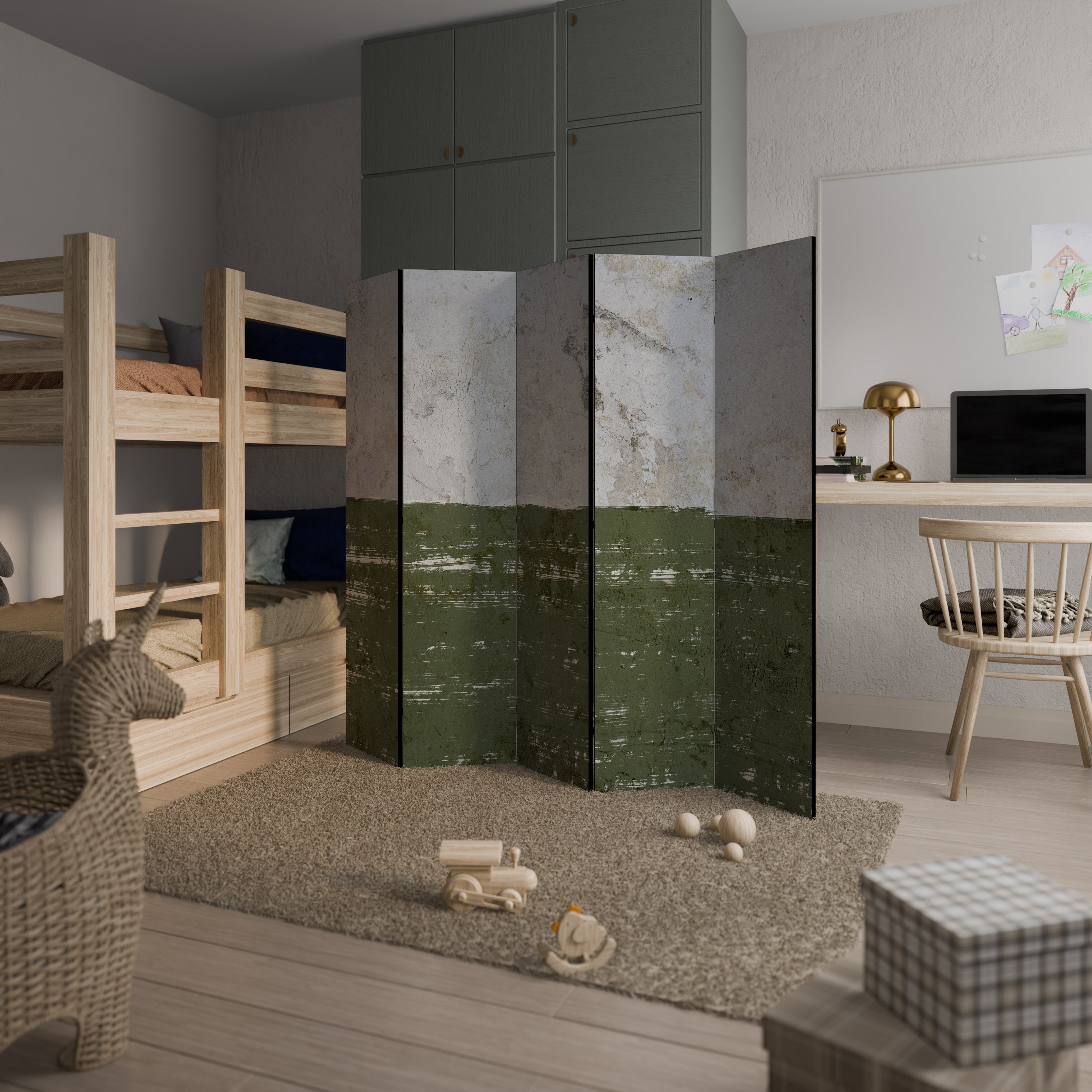 RUSTIC RADIANCE ΣΥΝΑΡΜΟΛΟΓΗΜΕΝΟ Διακοσμητικό Διαχωριστικό Δωματίου 5 Πάνελ
