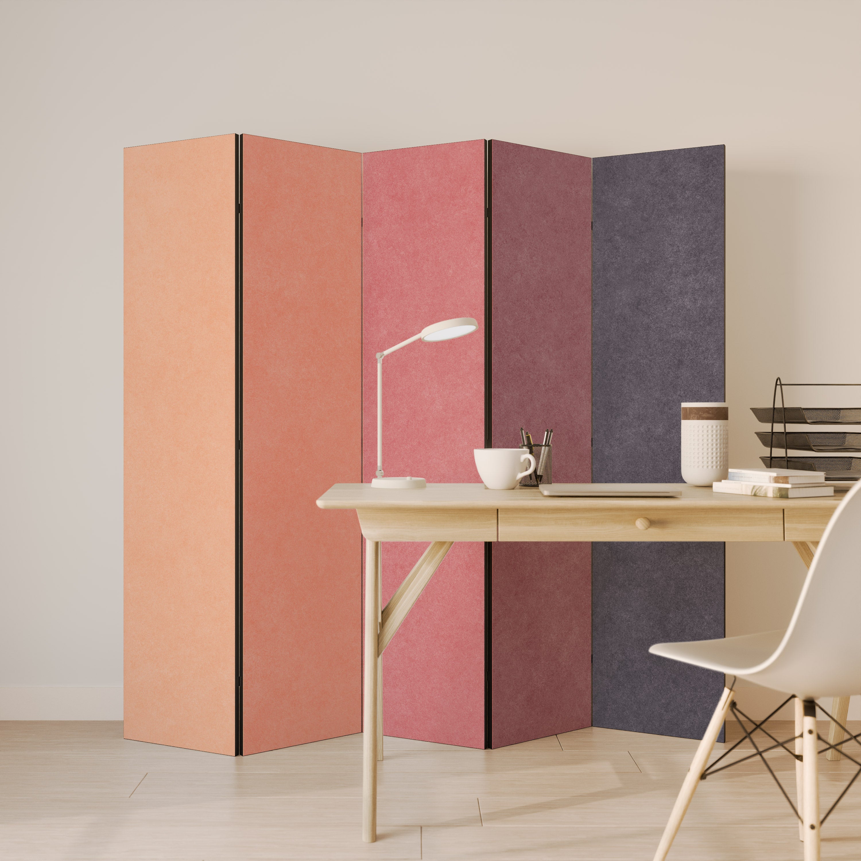 SMELLS LIKE PINK SPIRIT 5-Panel Room Divider