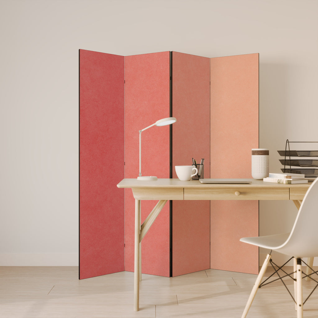 PEACH OF MY HEART Decorative 4-Panel Room Divider