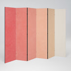 PEACH OF MY HEART 6-Panel Room Divider