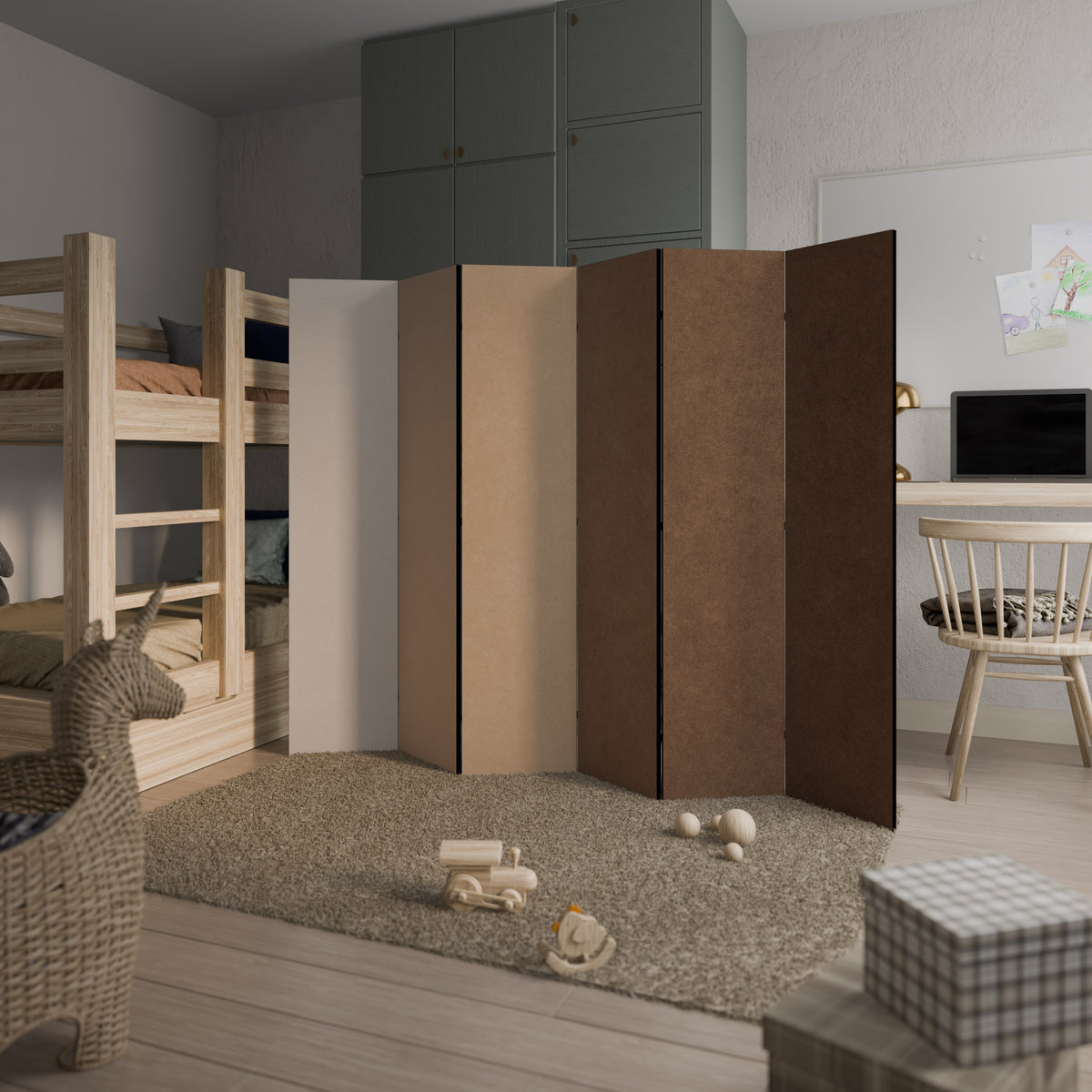 BROWNING IN THE DEEP 6-Panel Room Divider