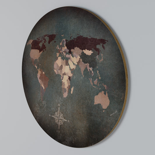 EARTH'S ARTISTIC TESSERAE Στρογγυλός πίνακας ζωγραφικής