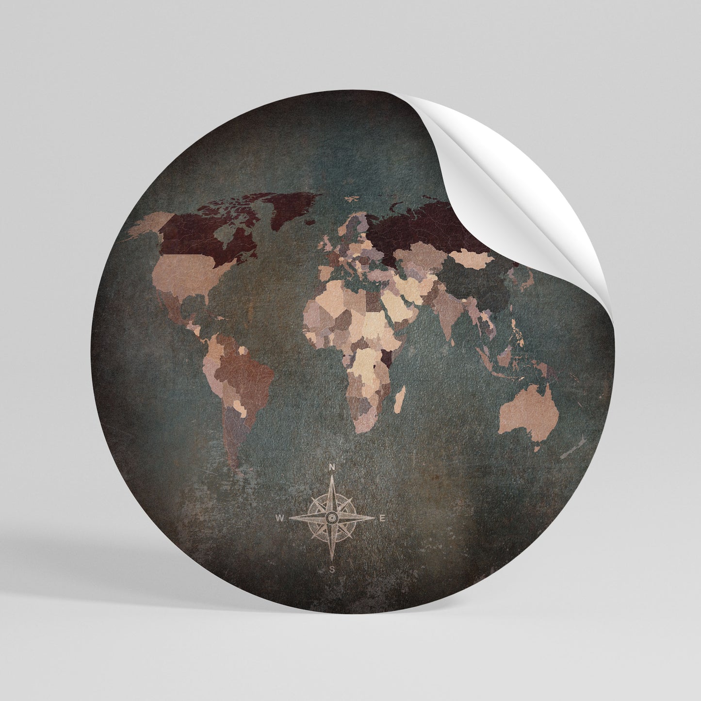 EARTH'S ARTISTIC TESSERAE Αυτοκόλλητη Αφίσα στρογγυλή