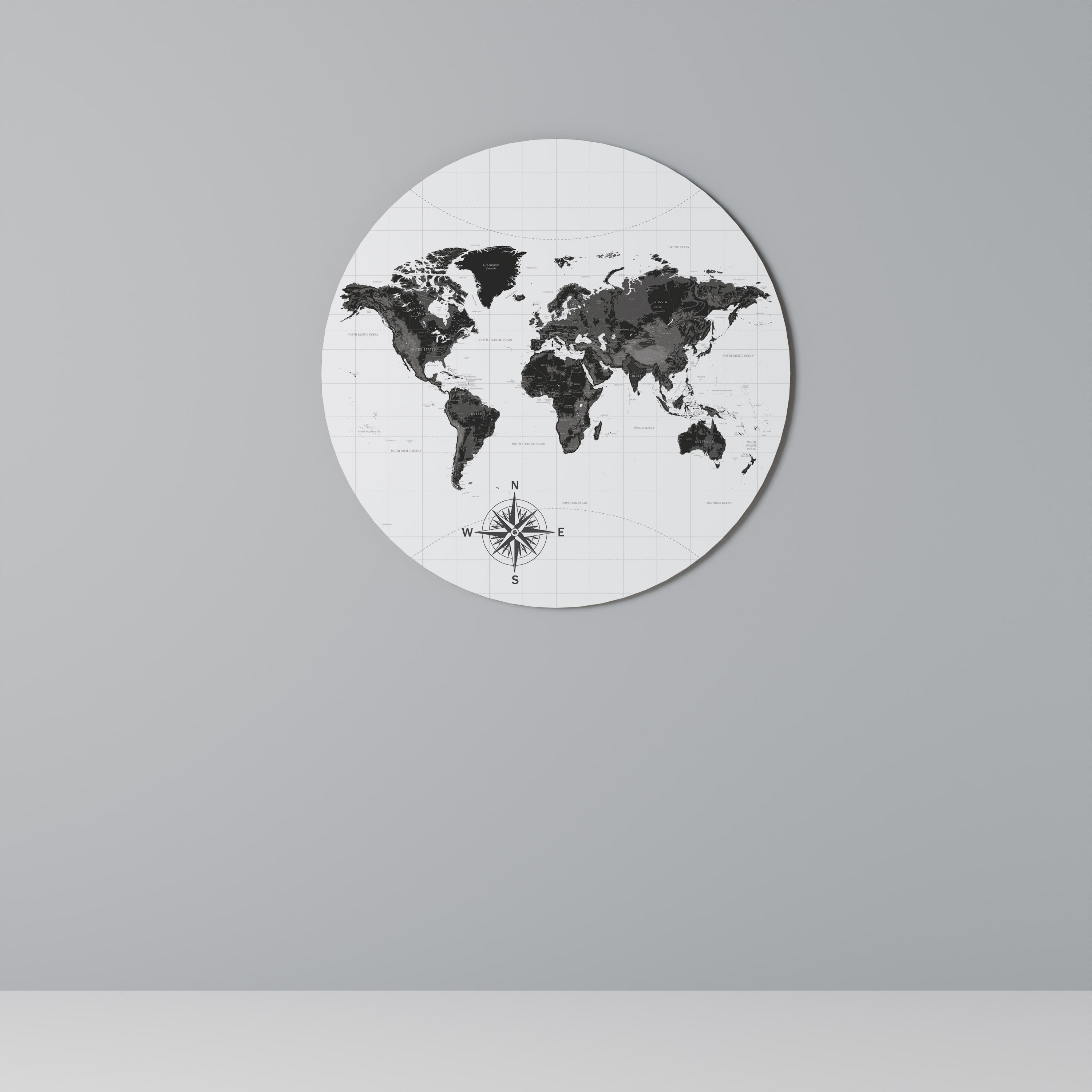 GLOBAL SHADOWS Στρογγυλή Τέχνη Τοίχου