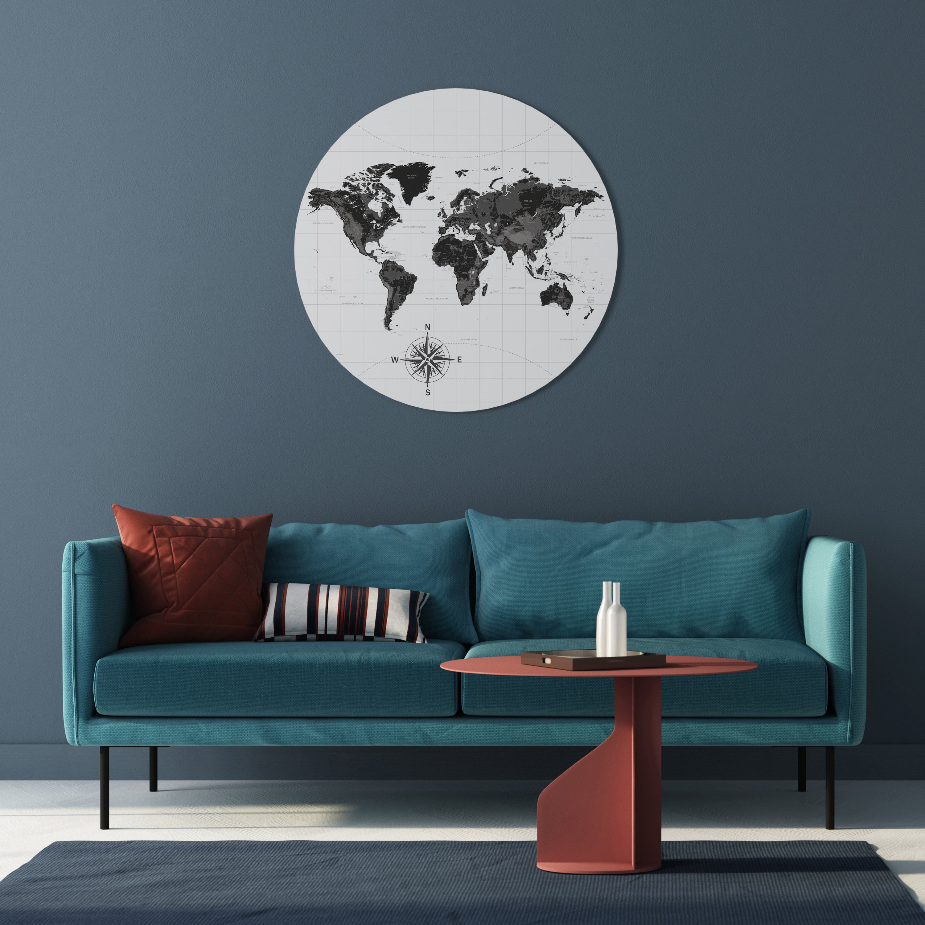 GLOBAL SHADOWS Στρογγυλή Τέχνη Τοίχου