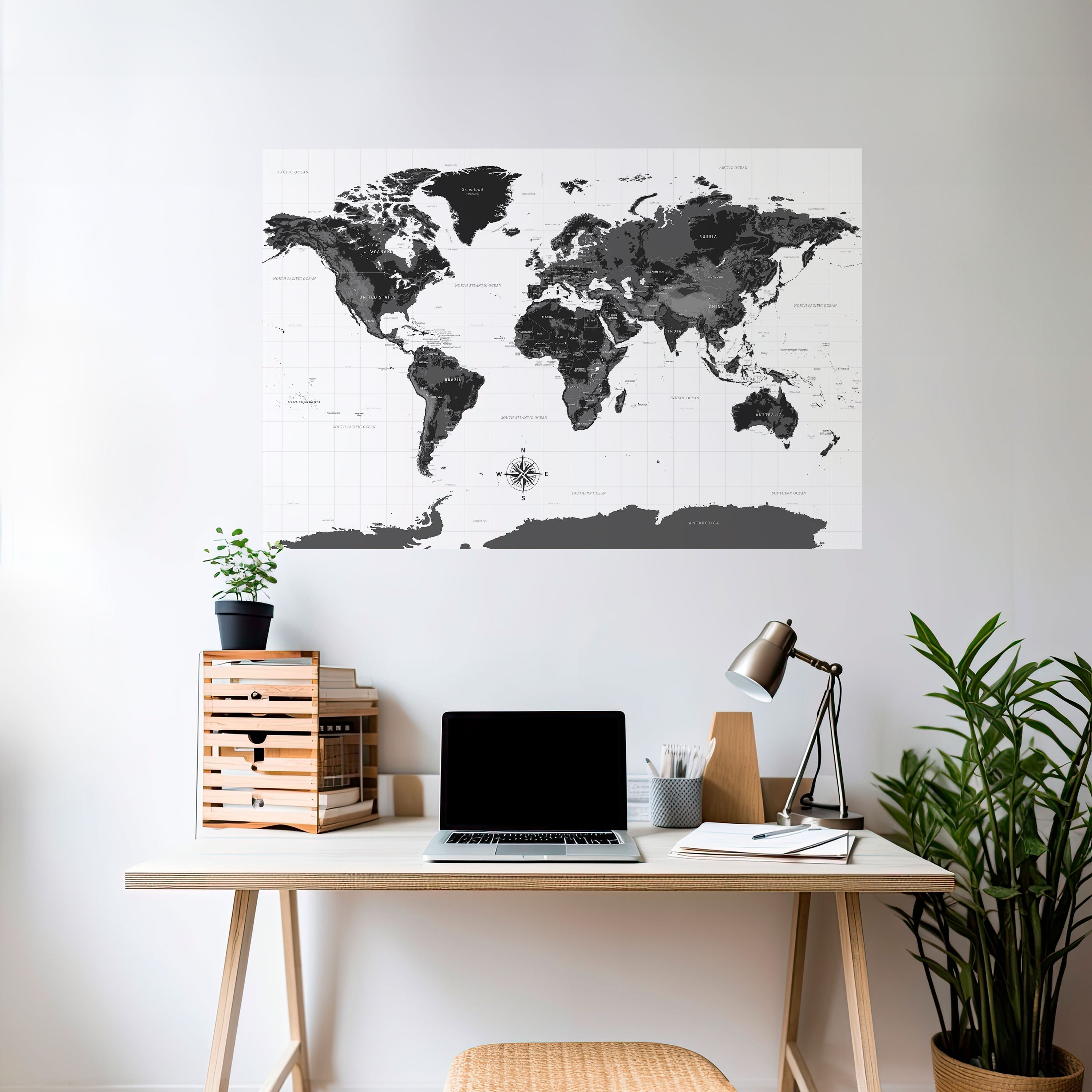 GLOBAL SHADOWS Οριζόντια αφίσα με ξεφλούδισμα και κολλήματα