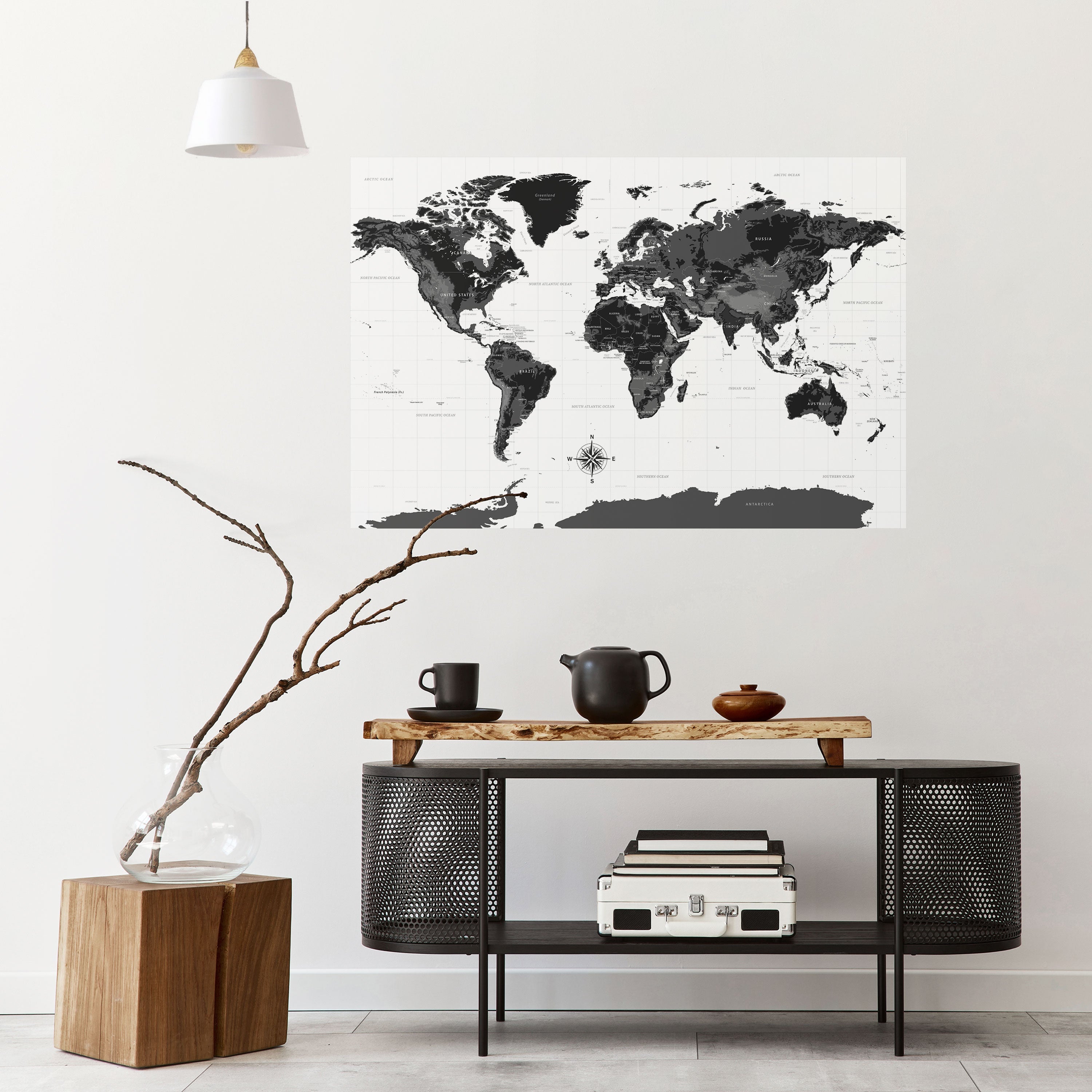 GLOBAL SHADOWS Οριζόντια αφίσα με ξεφλούδισμα και κολλήματα