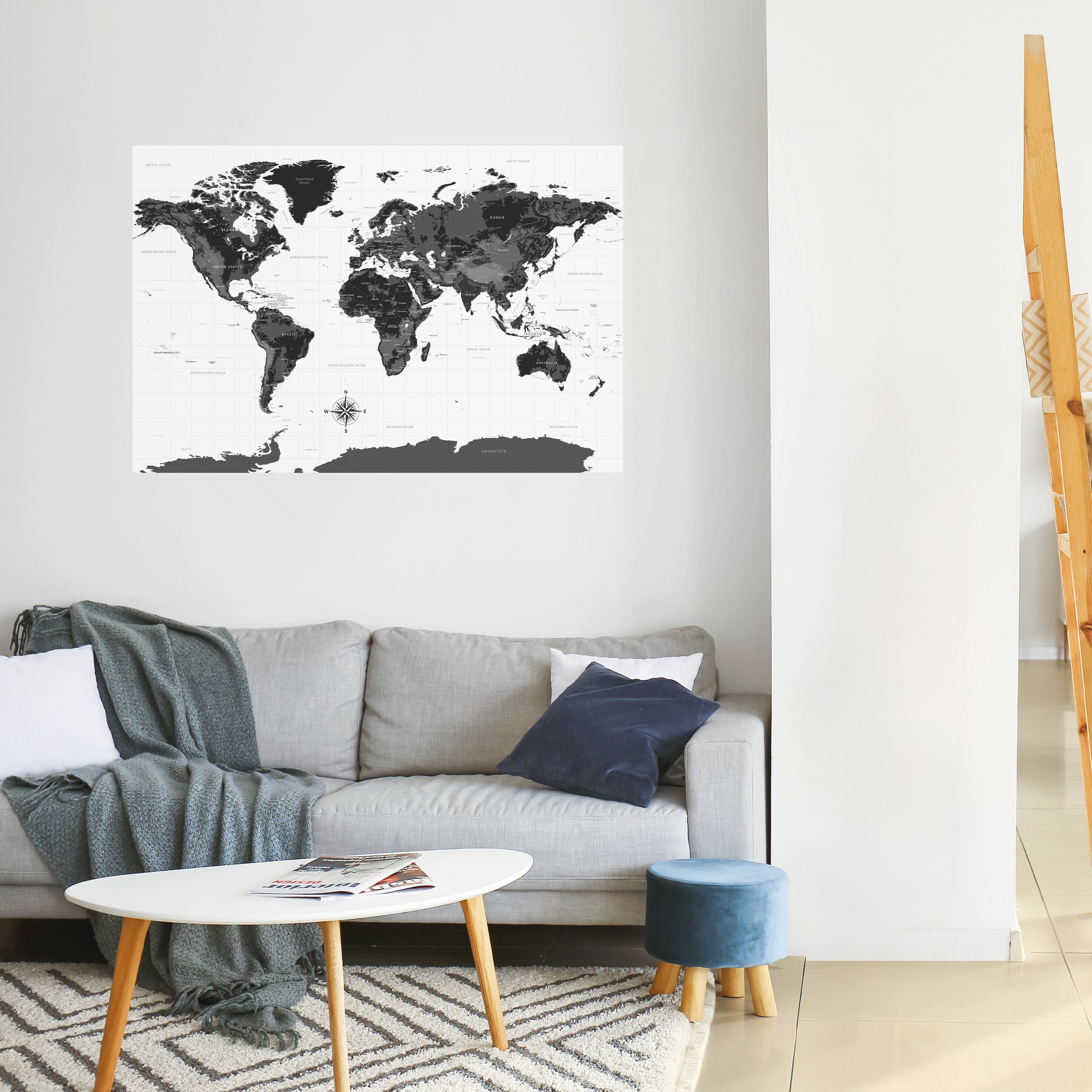 GLOBAL SHADOWS Οριζόντια αφίσα με ξεφλούδισμα και κολλήματα