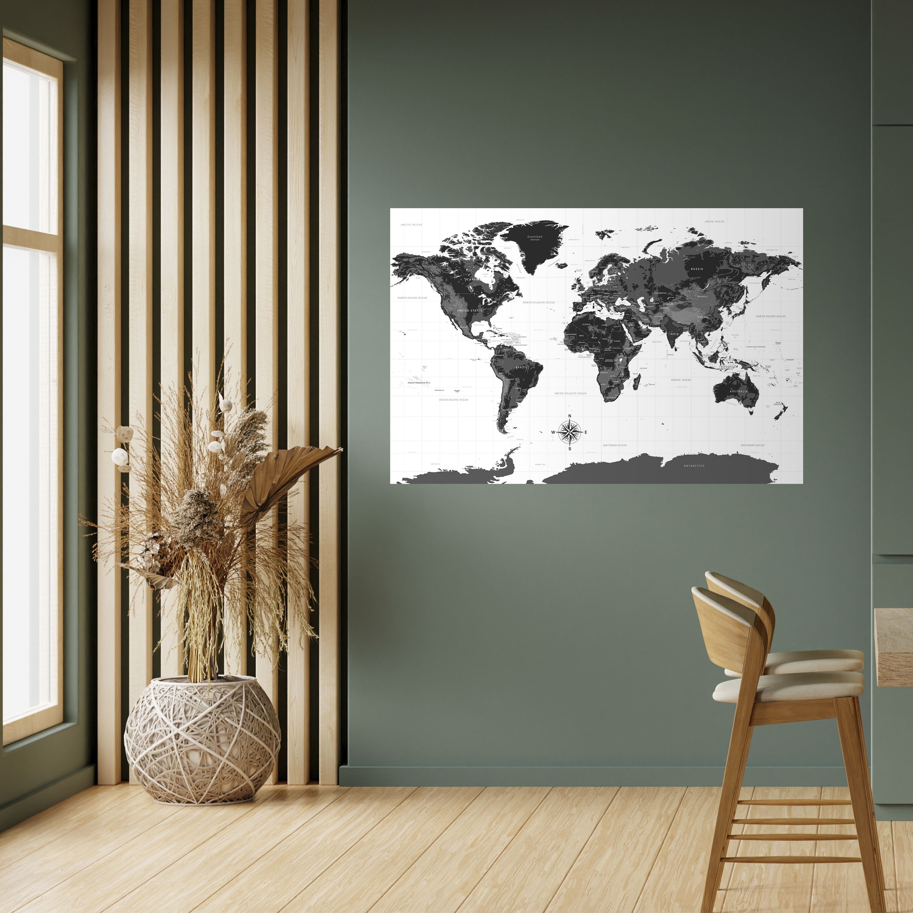 GLOBAL SHADOWS Οριζόντια αφίσα με ξεφλούδισμα και κολλήματα