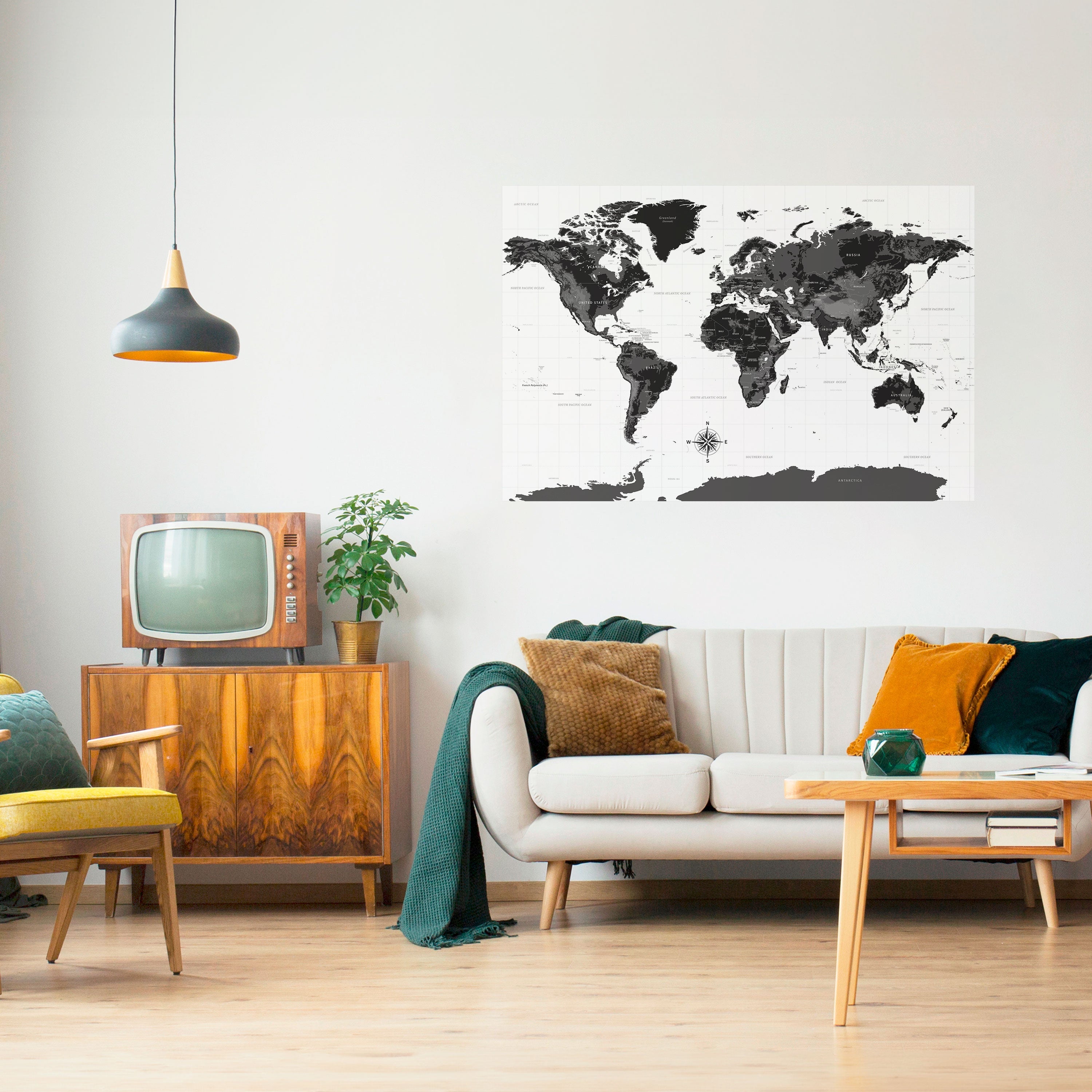 GLOBAL SHADOWS Οριζόντια αφίσα με ξεφλούδισμα και κολλήματα
