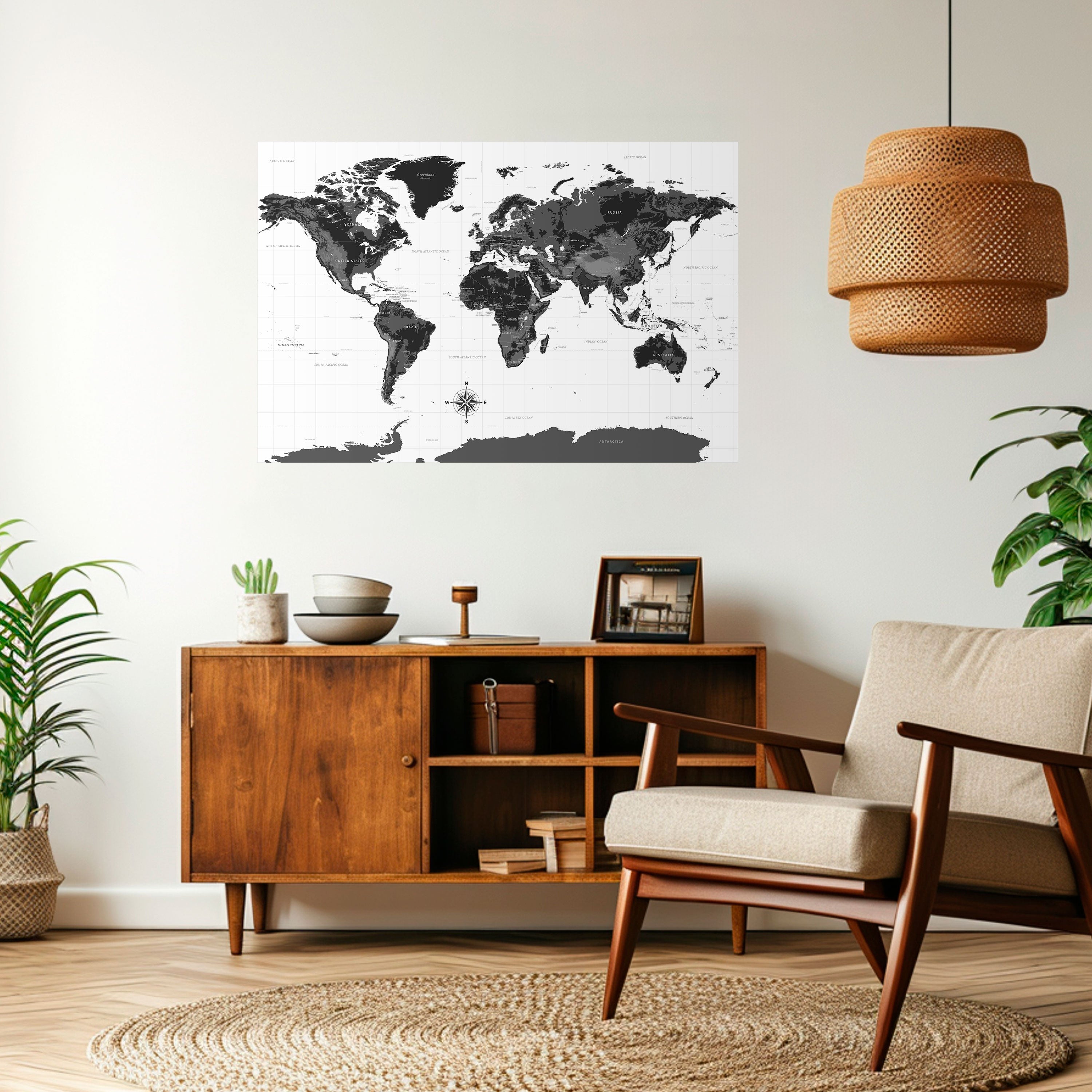 GLOBAL SHADOWS Οριζόντια αφίσα με ξεφλούδισμα και κολλήματα