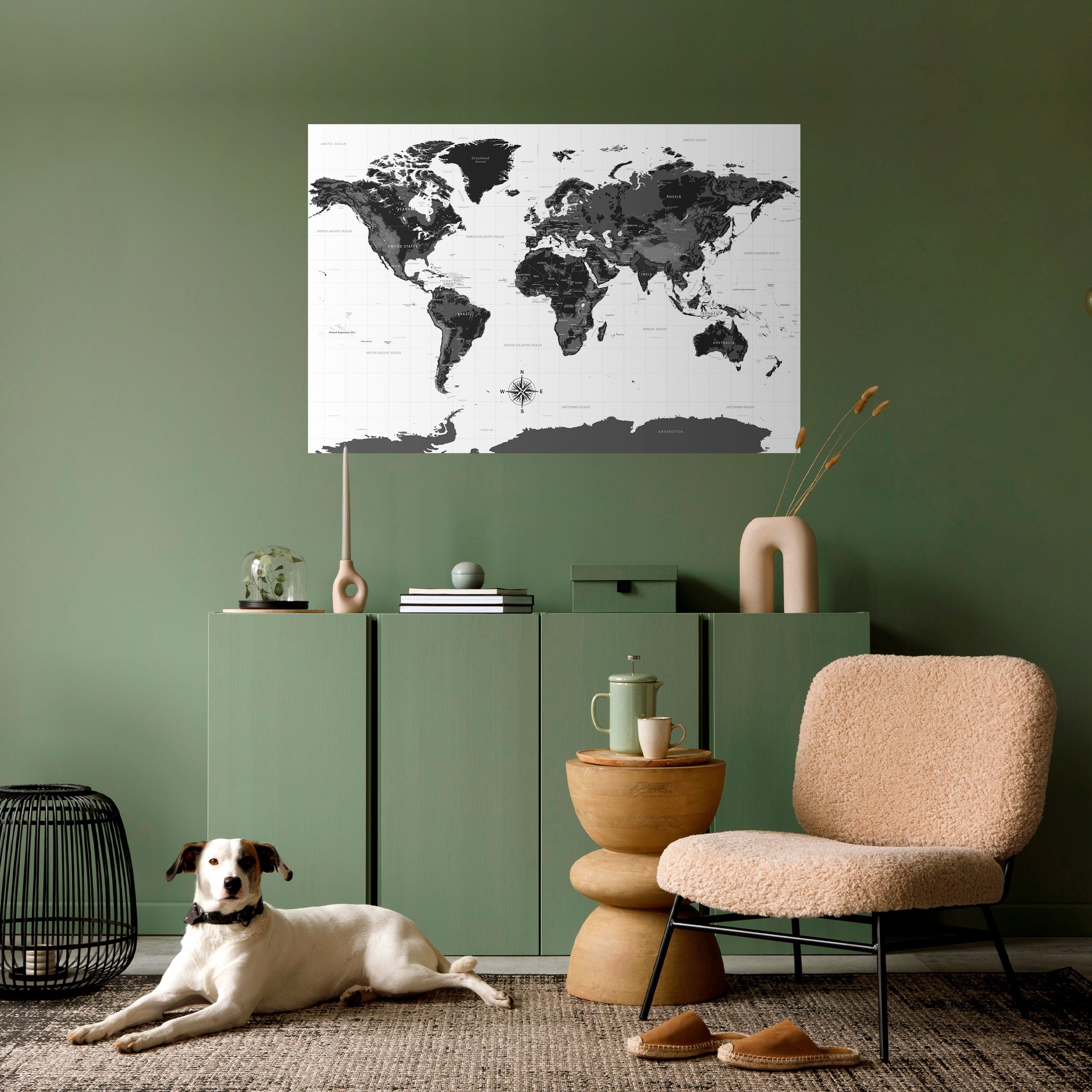 GLOBAL SHADOWS Οριζόντια αφίσα με ξεφλούδισμα και κολλήματα
