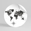 GLOBAL SHADOWS Αυτοκόλλητη Αφίσα στρογγυλή