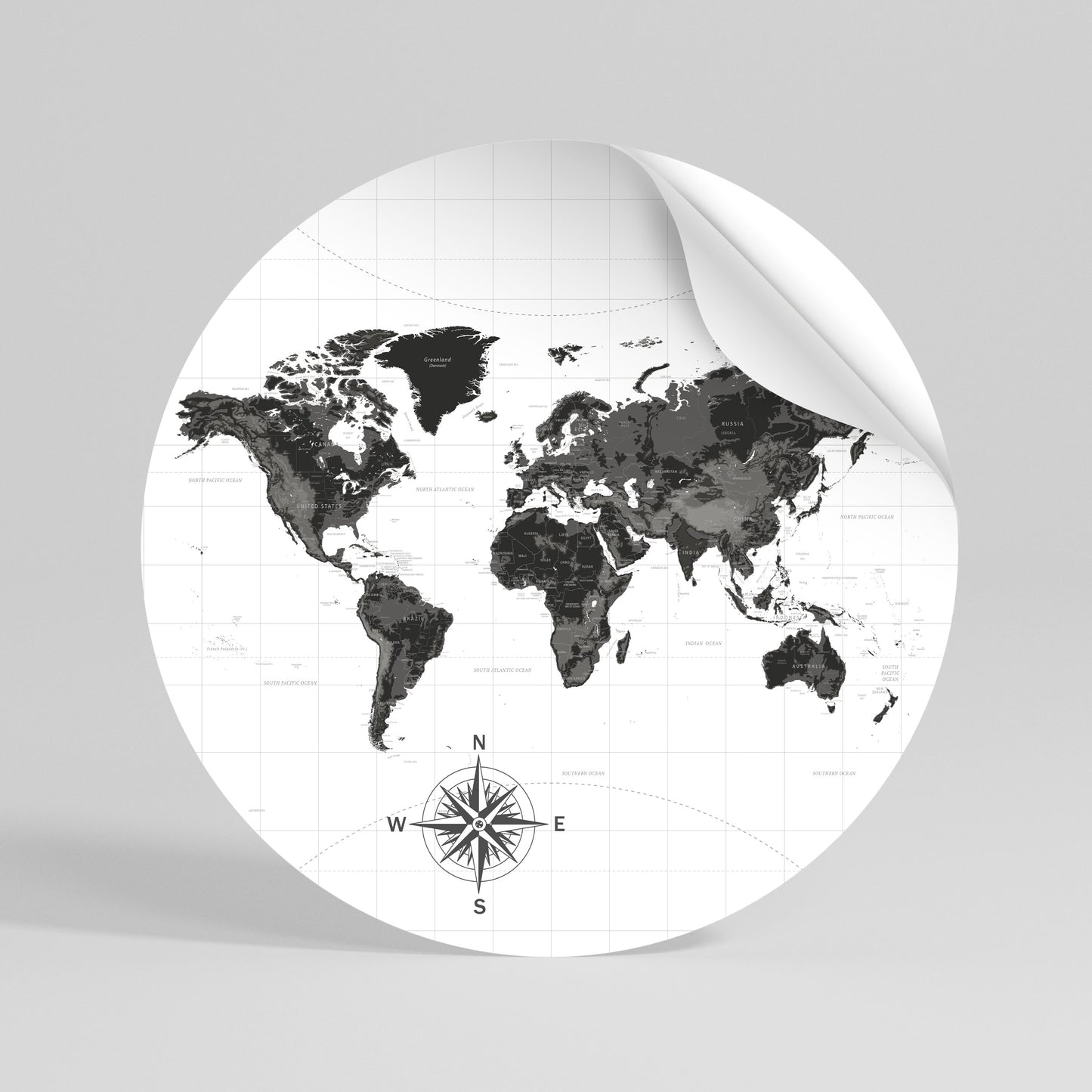 GLOBAL SHADOWS Αυτοκόλλητη Αφίσα στρογγυλή