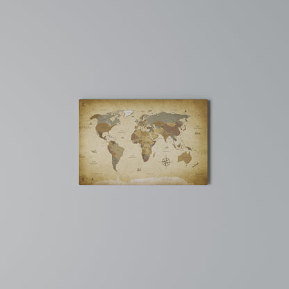ANCIENT VOYAGER'S MAP Horizontal Canvas Print